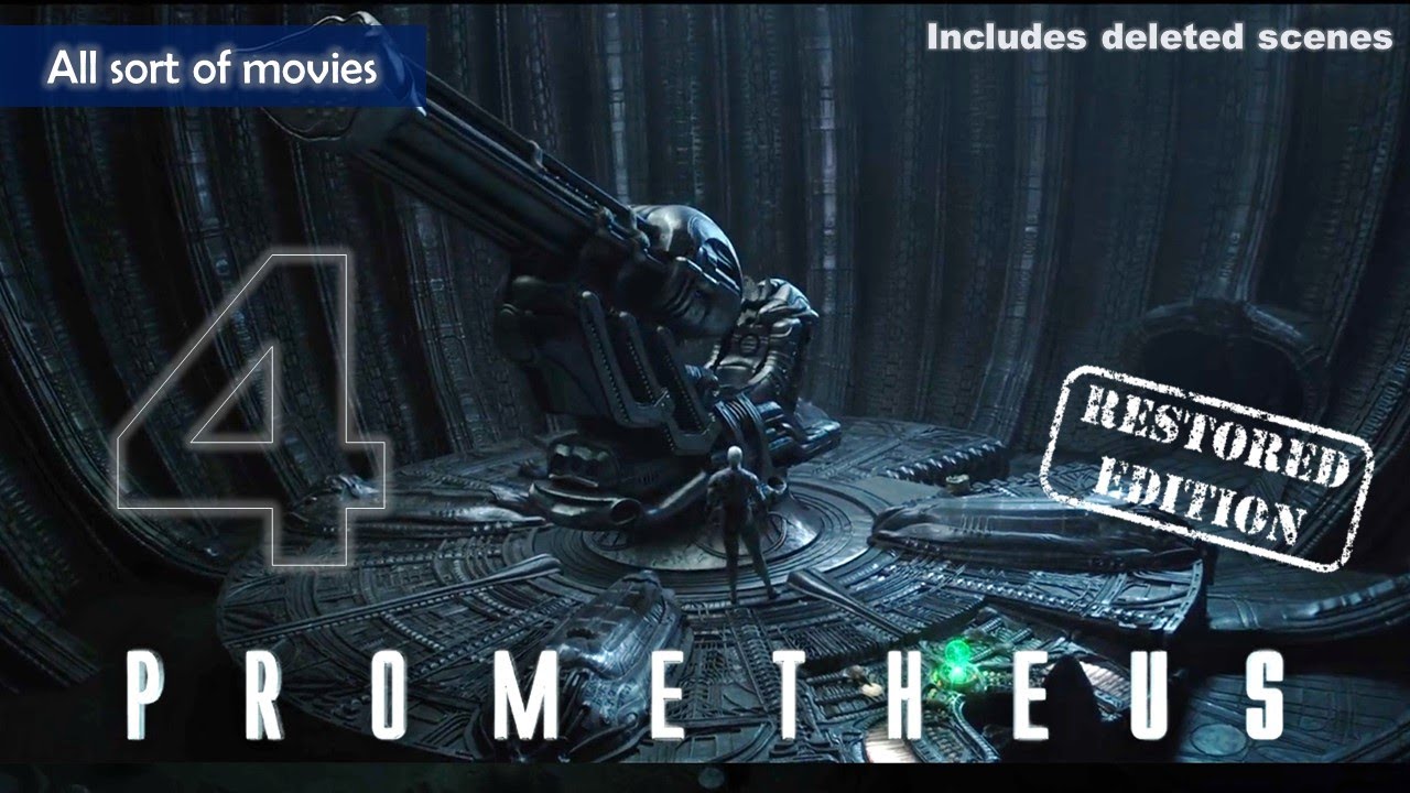 Prometheus (2012) - Part 4, Alien ship and Engineer encounter | Restored Edition