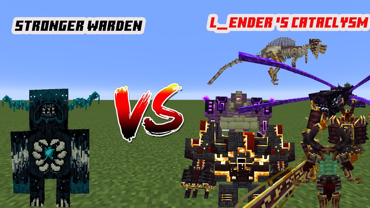 Stronger Warden Vs L_Ender 's Cataclysm Bosses | Minecraft Mob Battle #minecraft #gaming