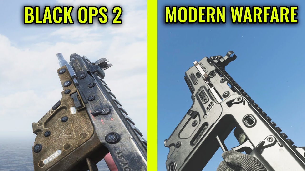 Call of Duty Black Ops 2 vs Modern Warfare 2019 - Weapons Comparison