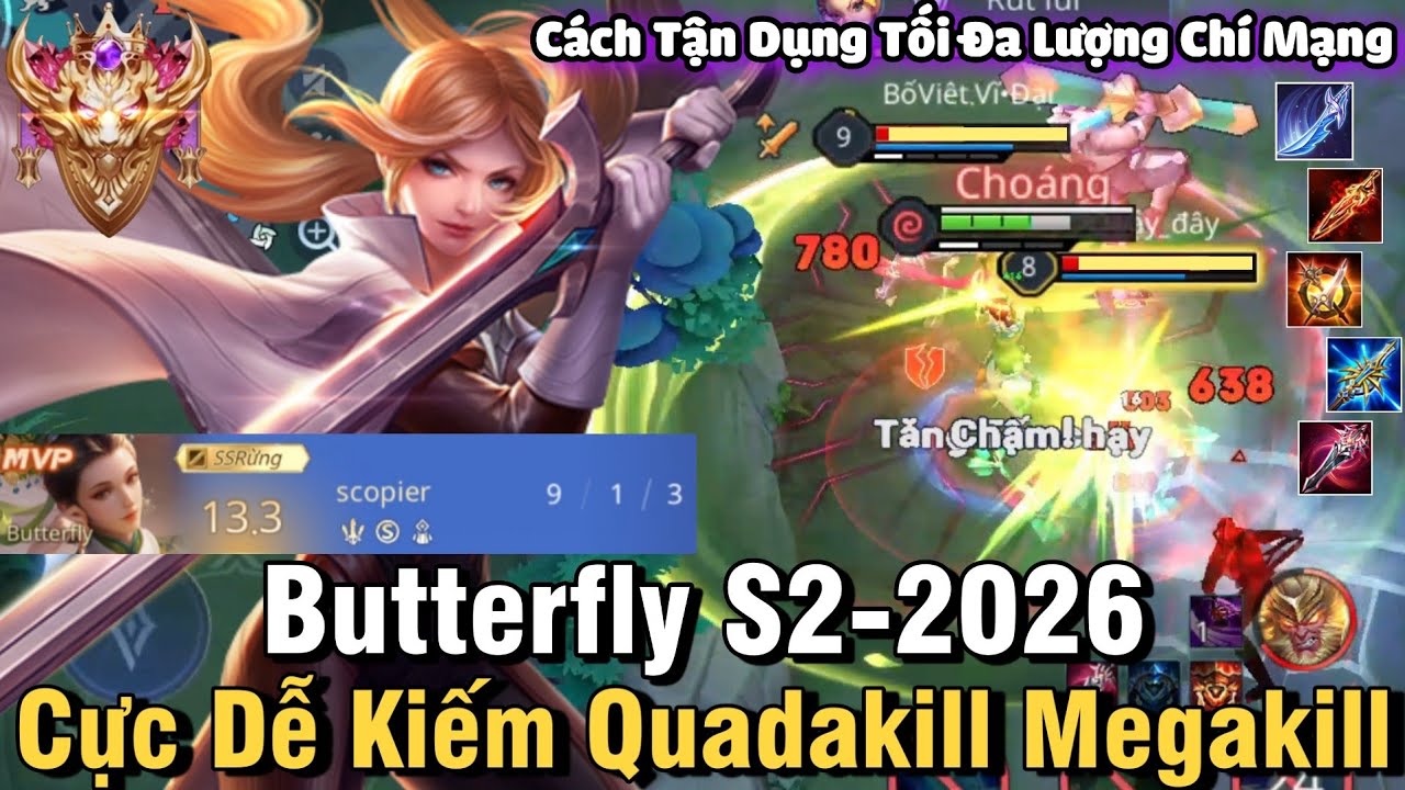 Butterfly S2-2026 Arena of Valor Mobile Gameplay Guide: Item Build, Emblems, Runes for Butterfly ...
