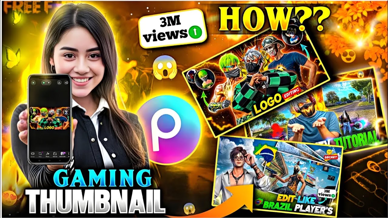 How To Make Free Fire THUMBNAIL Editing Tutorial In PicsArt 🔧||