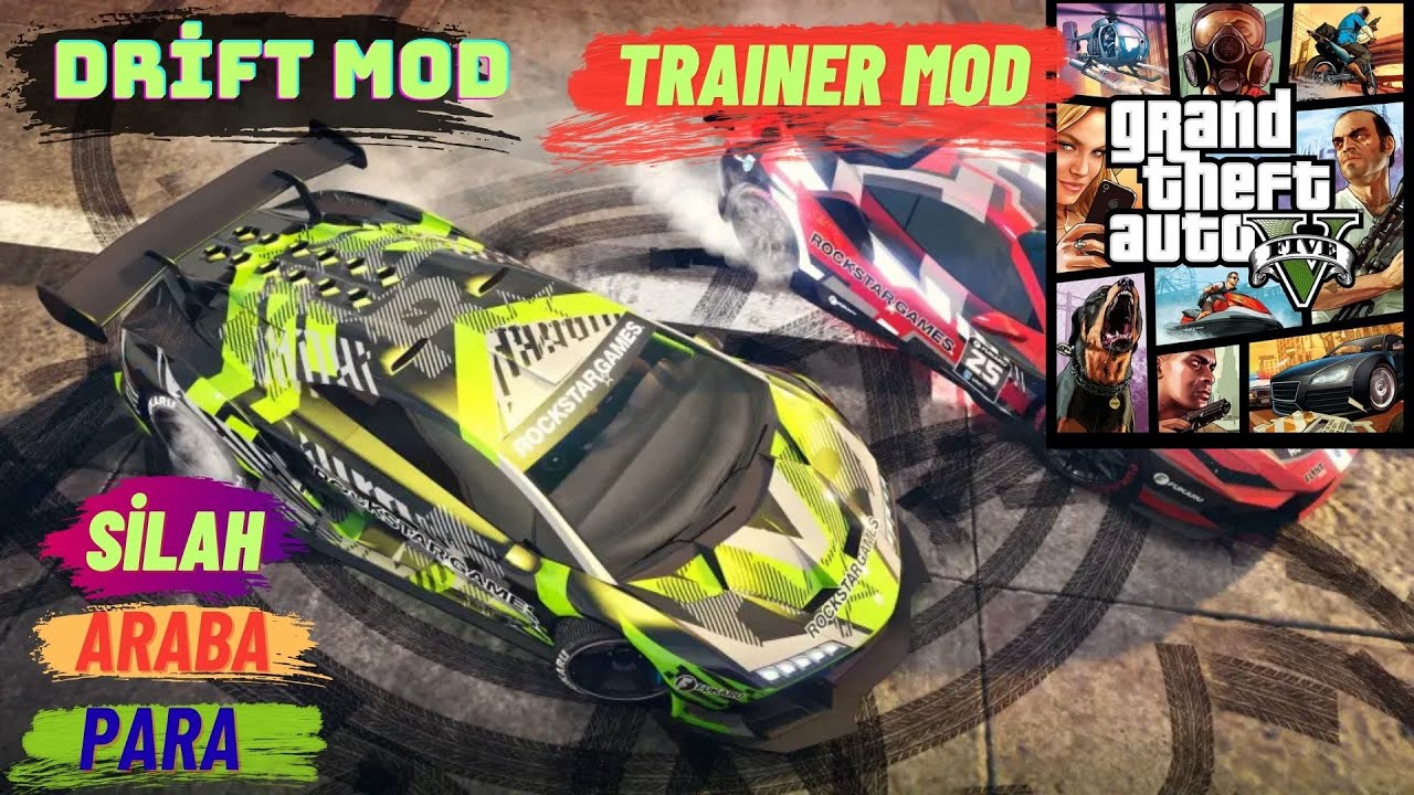 GTA V DRİFT MOD nasıl kurulur ? | TRAINER MOD | En İyi Silah ve Arabalar #gta5 #gta5drift  #gtav
