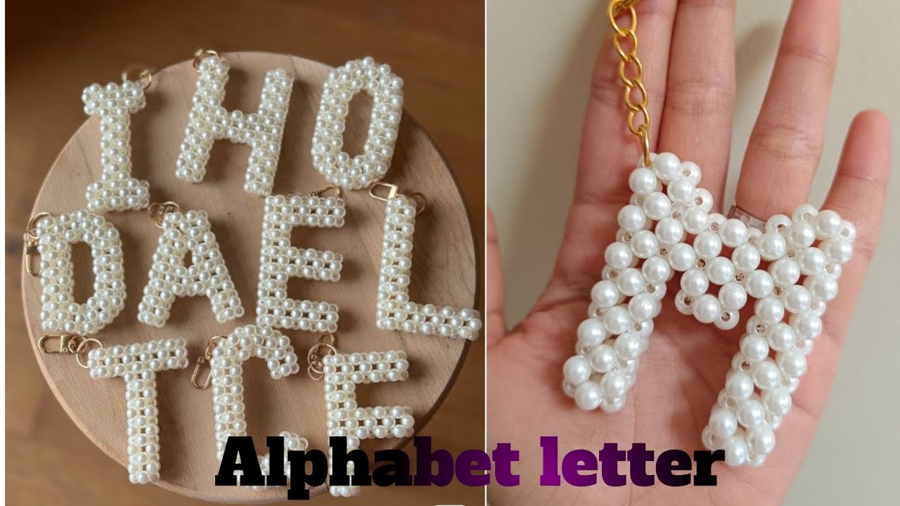 Beads M Alphabet Keychain | How To Make Beads keychain in 10 minutes | Diy Keychain #diy #craft 