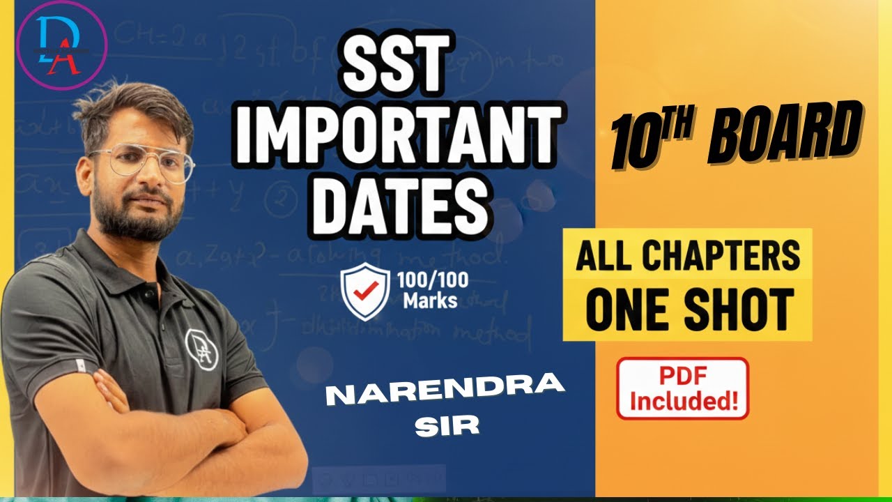Class 10 SST Important Dates & Timeline | All Chapters One Shot | Board Exam 2025-26