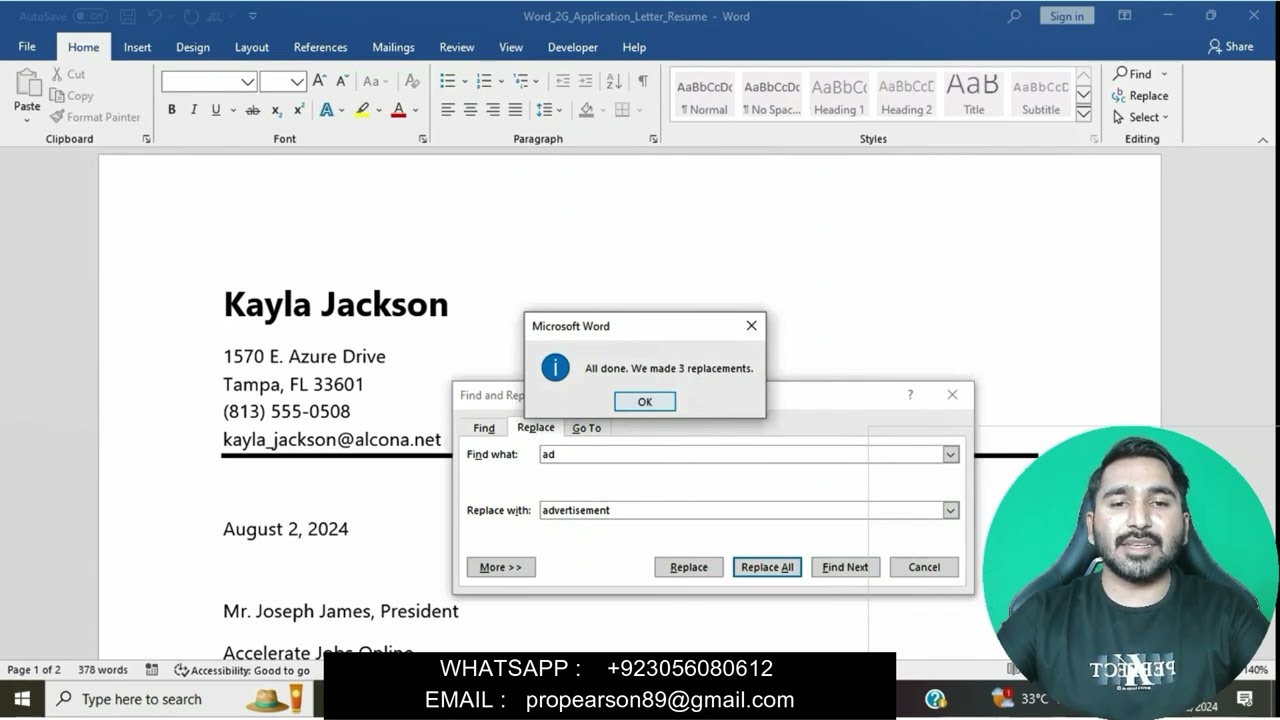 Word 365/2021 2G Letter and Resume Grader Project/ Word 2G Letter and Resume|Complete Solution