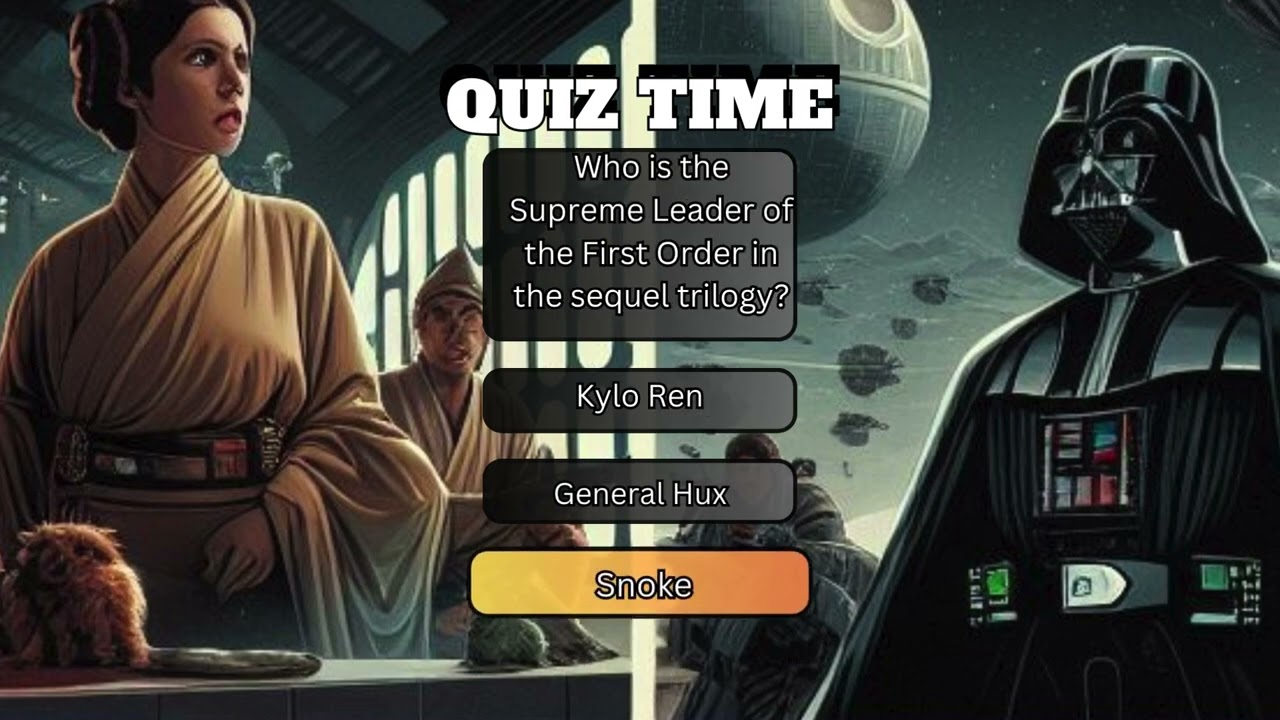 Fun Star Wars Quiz #quiz #quiztime #funquestions #funquiz #quizzes