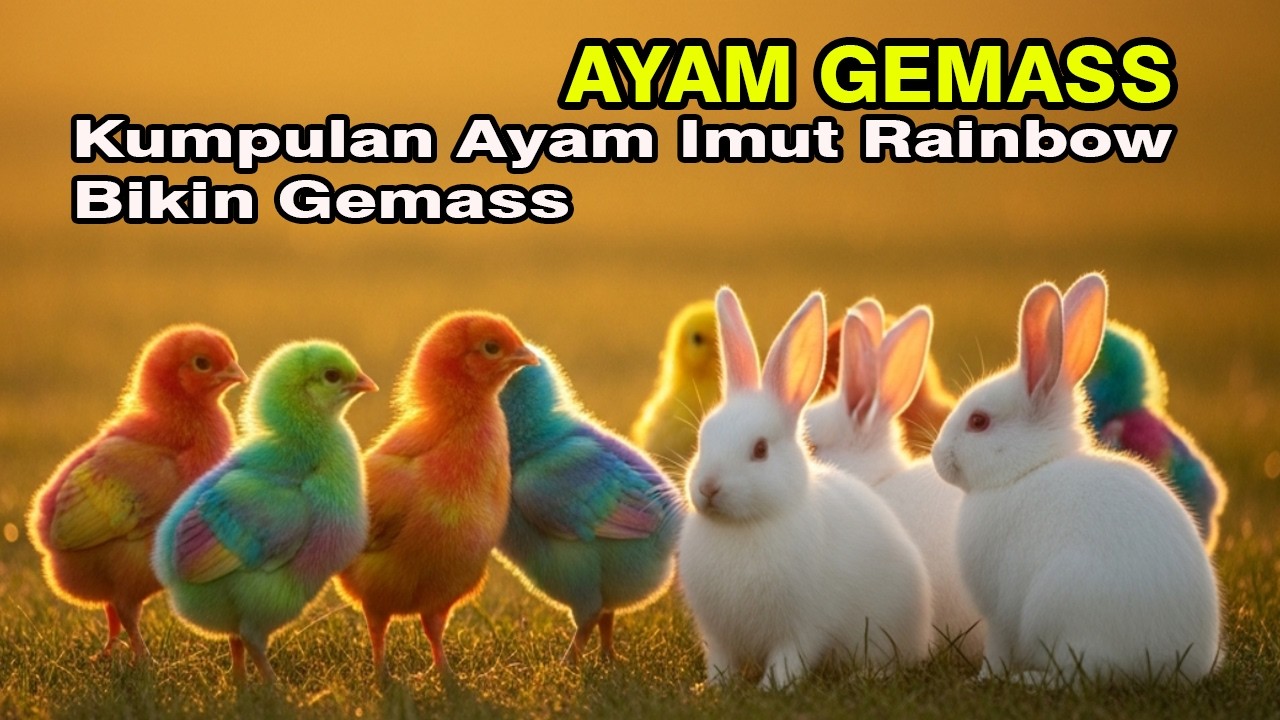 Ayam rainbow lucu,ayam warna warni gokil,Bebek & Kelinci Lucu terbaru #ayamgemass