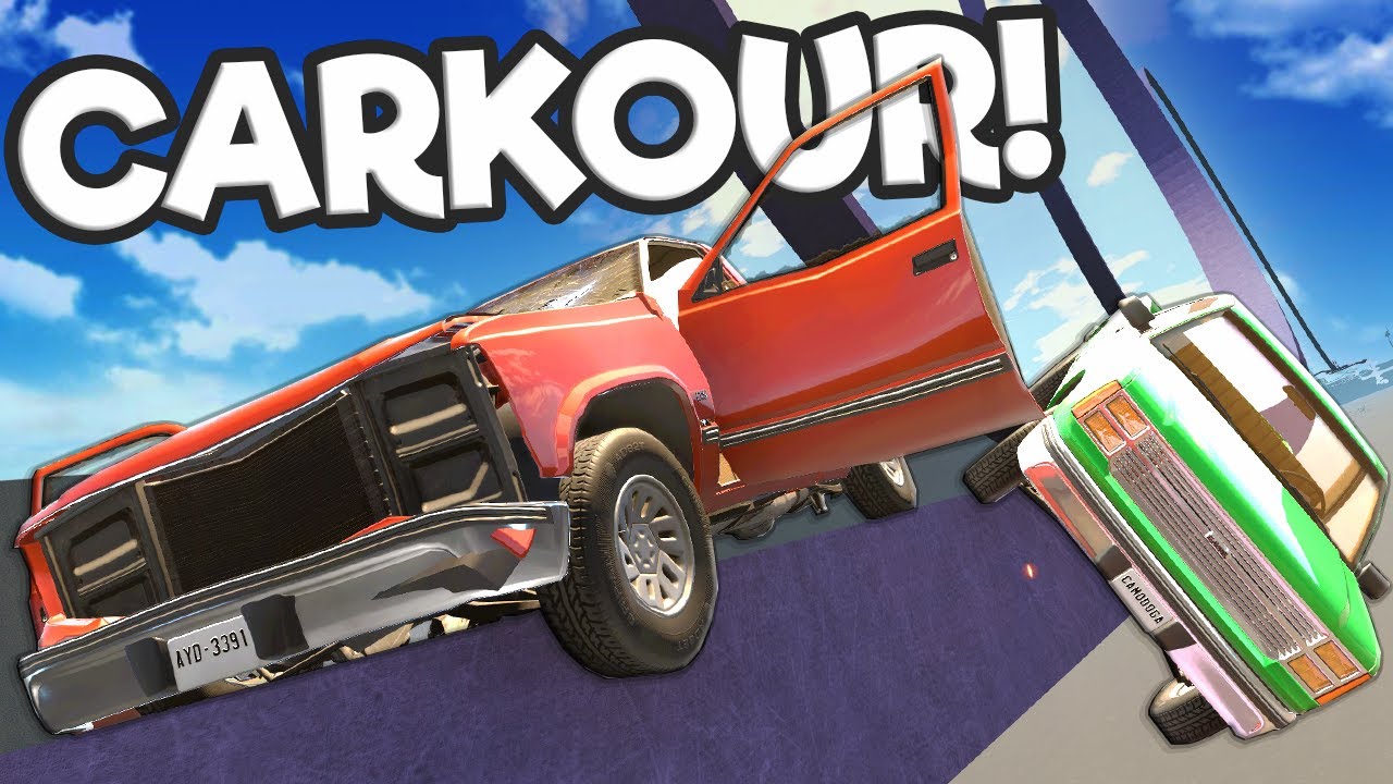 This CARKOUR Map Has Insane Loops That Destroys Trucks in BeamNG Drive Mods!