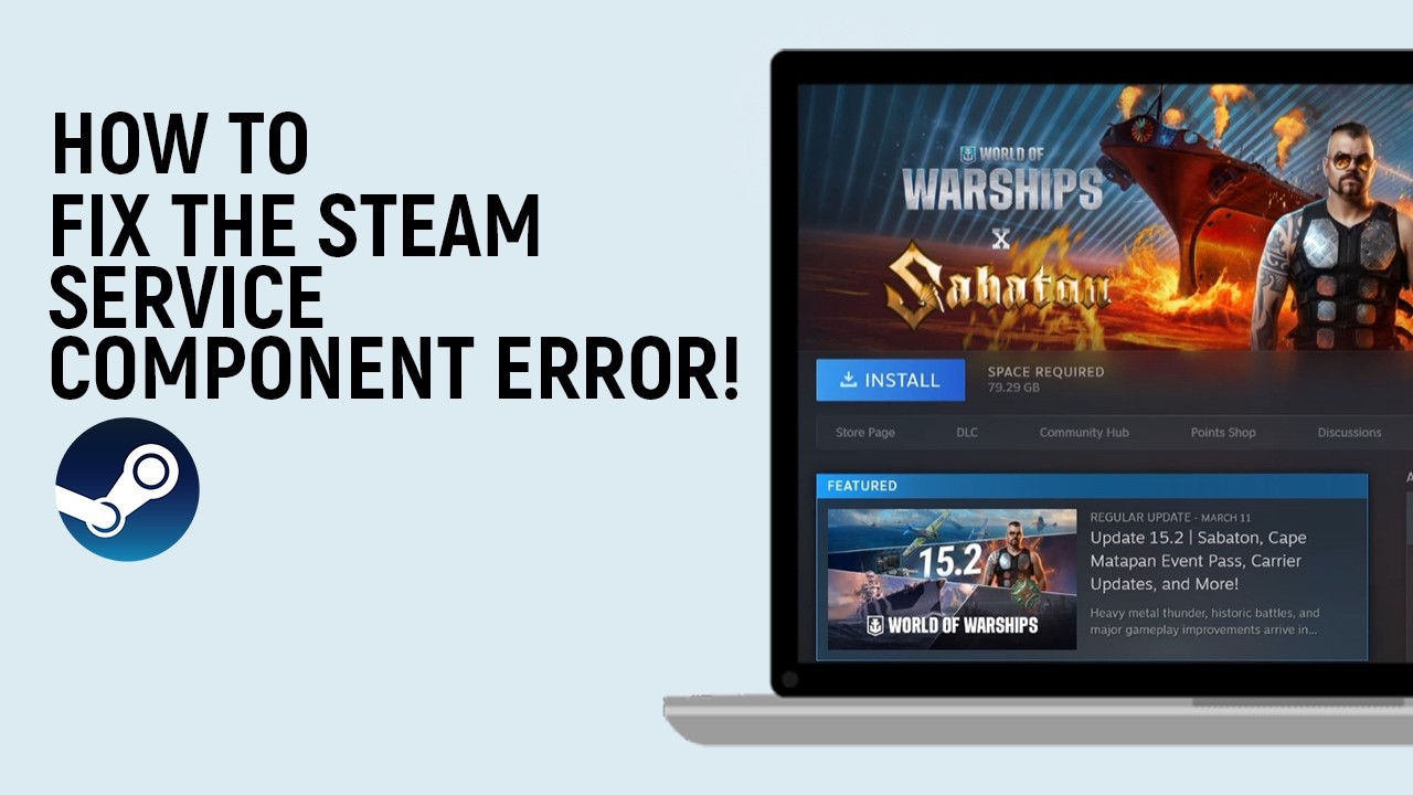 How to Fix the Steam Service Component Error [easy]