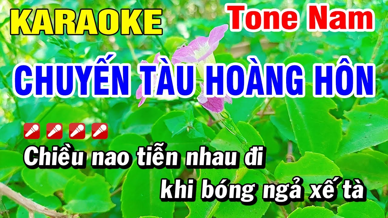 Karaoke Chuyến Tàu Hoàng Hôn Nhạc Sống Tone Nam | Hoài Phong Organ