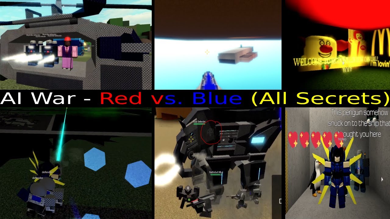 AI War- Red vs. Blue (All Secrets)