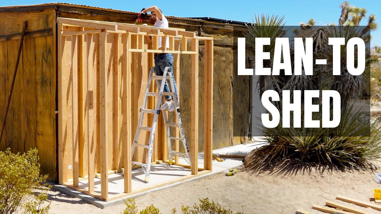 DIY LEAN-TO SHED Against House/Shop. Start To Finish Part 1