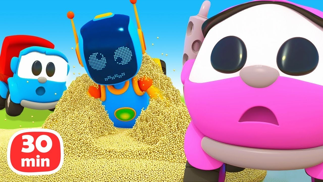 Çizgi film. Küçük kamyon Leo ile en eğlenceli videolar. Bebek videoları.