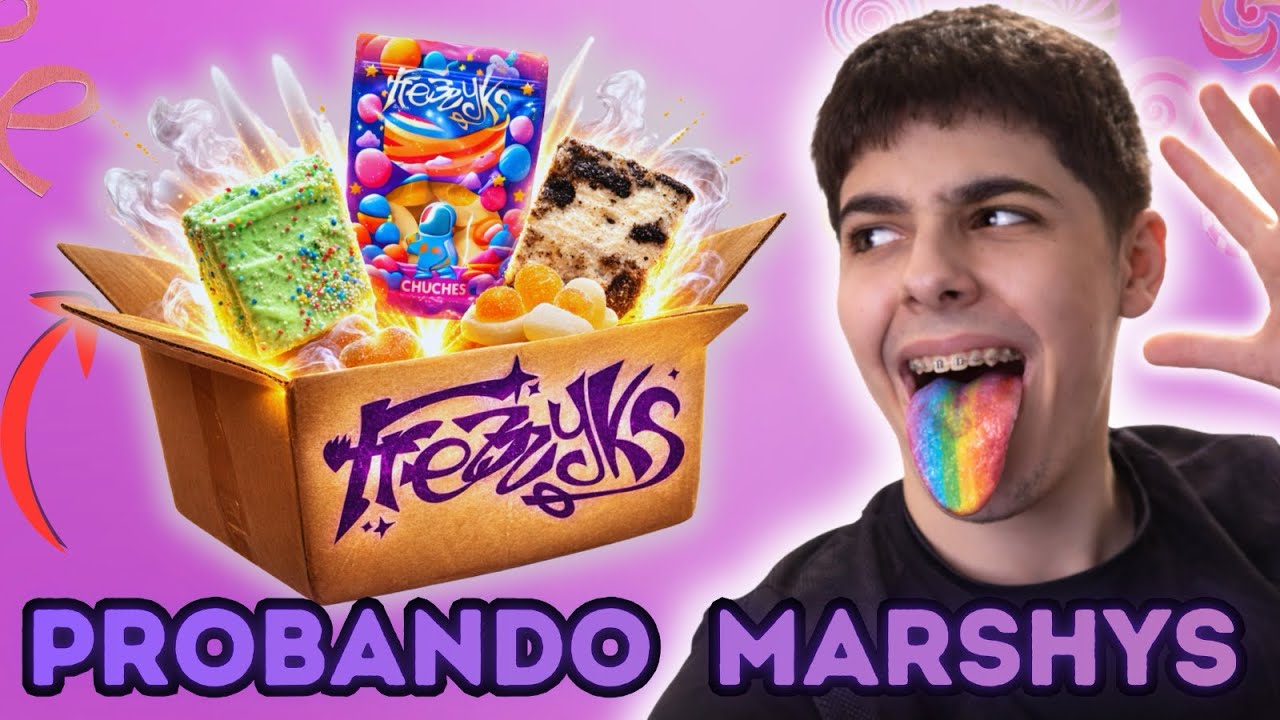 Probando Marshys y chuches liofilizadas de Frezzyks