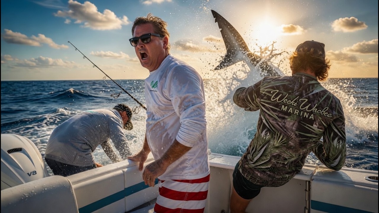 Epic Tampa Deep Sea Fishing: 9-Ft Bull Shark Fight & Sharks Devouring Grouper Bait 70 Miles Out!