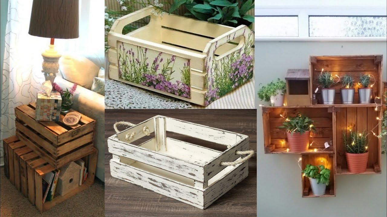 50 ideias brilhantes com caixote de feira reciclagem decoração artesanato
