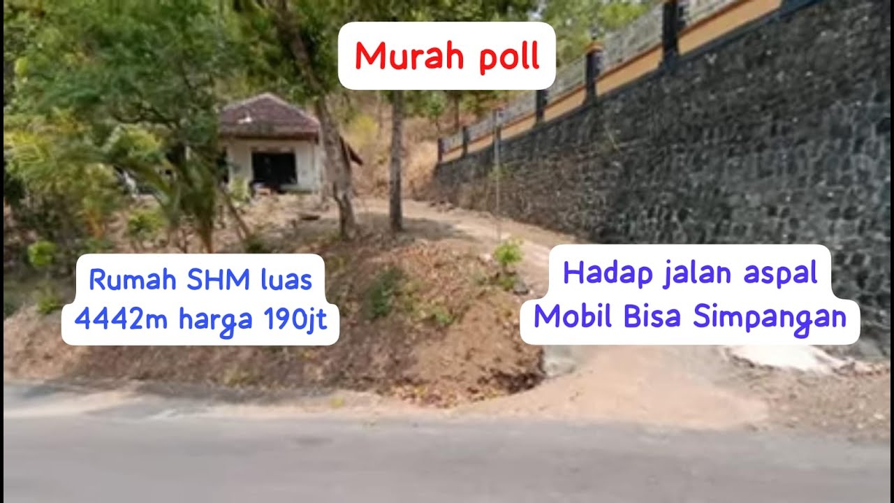 SUPER MURAH.. Dijual rumah sederhana SHM luas 4.400 m² Harga 190jt akses jalan aspal mobil simpangan