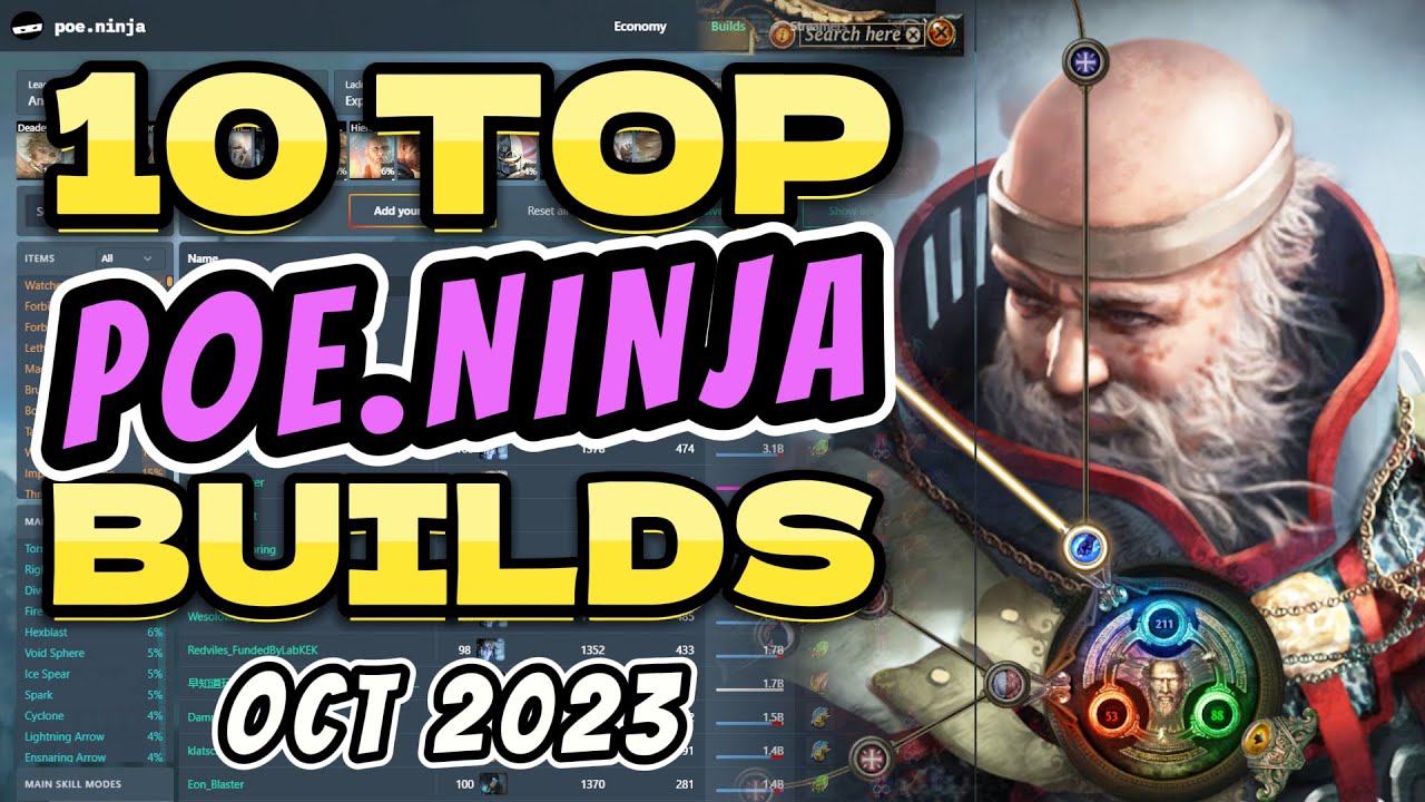 10 TOP BUILDS from POE.NINJA in PoE 3.22 Trial of the Ancestors (October 2023)