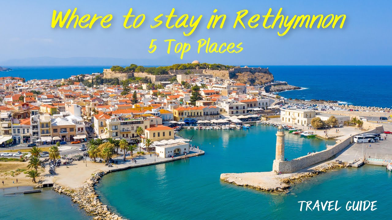 Rethymno Crete Top 5 Beach Places to Stay in 2025 4K Drone Tour