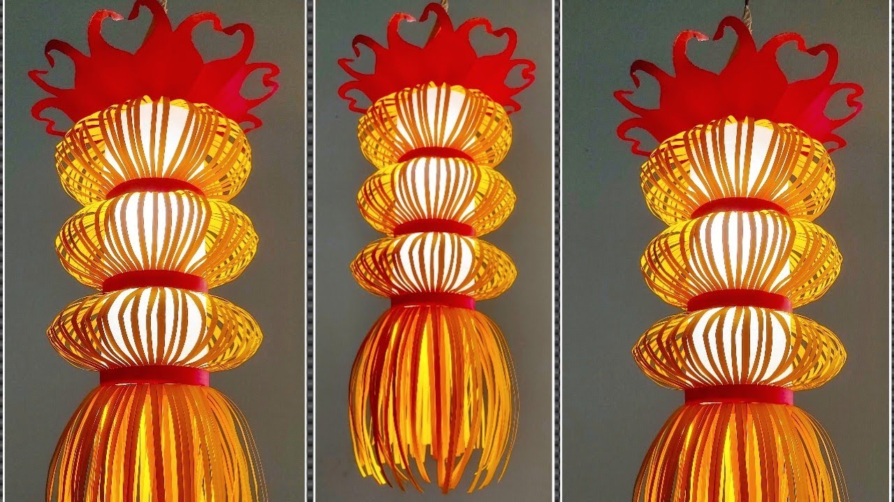 Akash Kandil making at home /Diwali decoration ideas/ paper Lantern /Christmas decoration