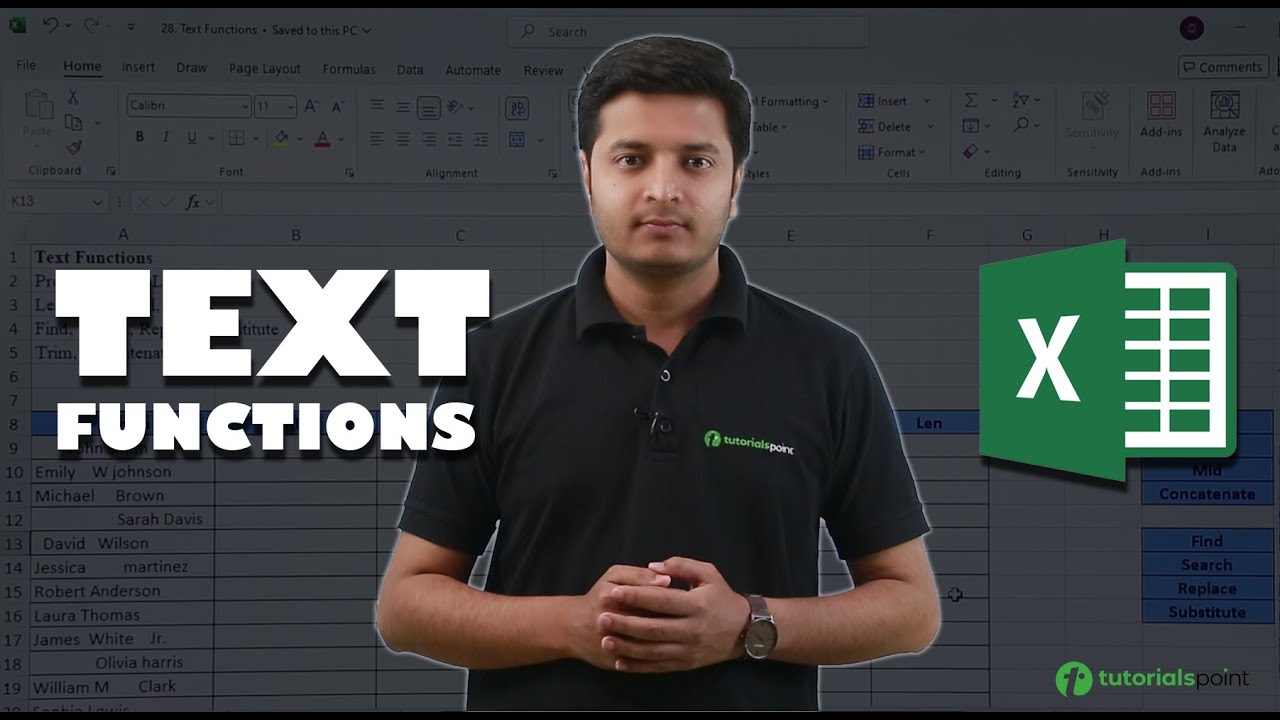 Master Excel Text Functions in Minutes! | TRIM, CONCATENATE & More