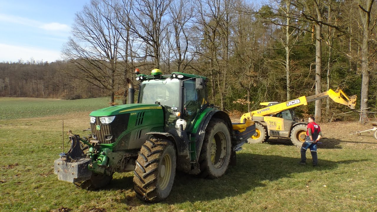 JOHN DEERE 6210R + M LINE PLUS BOGBALLE - ZIMNÍ PŘIHNOJOVÁNÍ ŘEPKY  2023. WINTER FERTILIZER OF RAP.