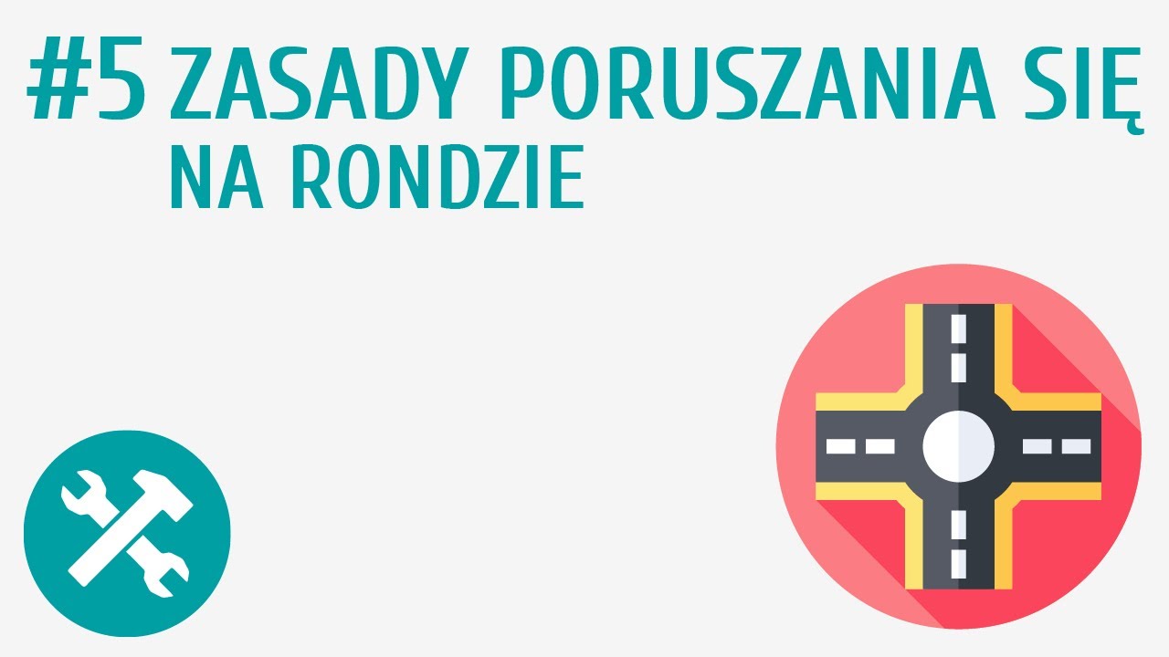 Zasady poruszania się na rondzie #5 [ Rowerzysta na skrzyżowaniu ]