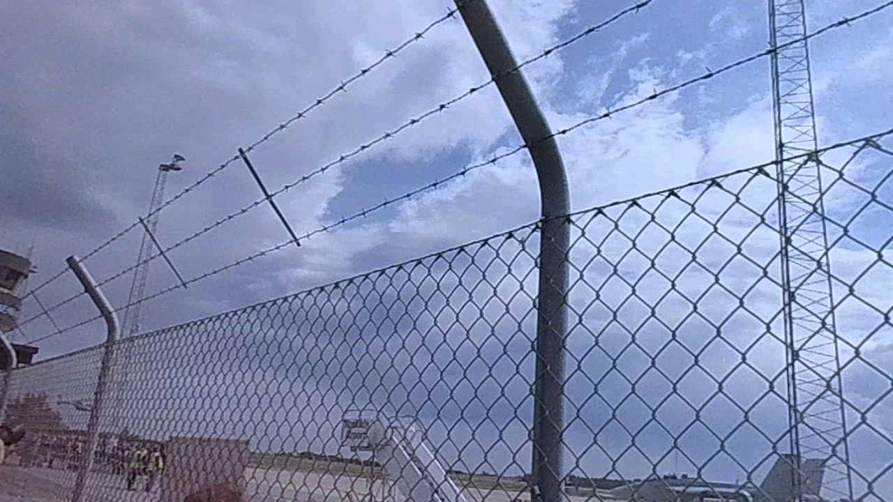 F18 Super Hornet showing off above Roskilde Airport