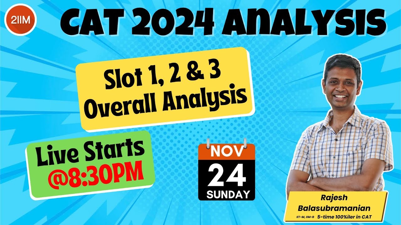 CAT 2024 Slot 1, 2 & 3 Detailed Analysis | CAT 2024 Post Analysis | 2IIM CAT Prep