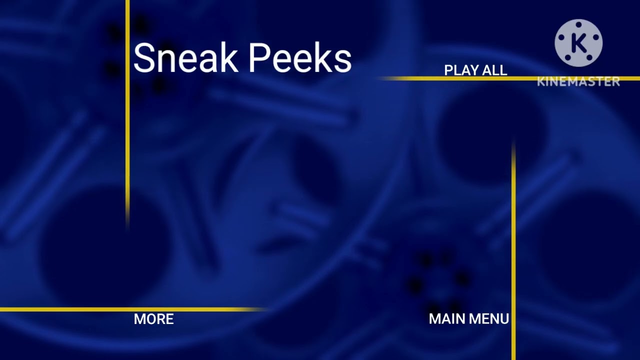 Disney Sneak Peeks Menu Template (2005-2008)