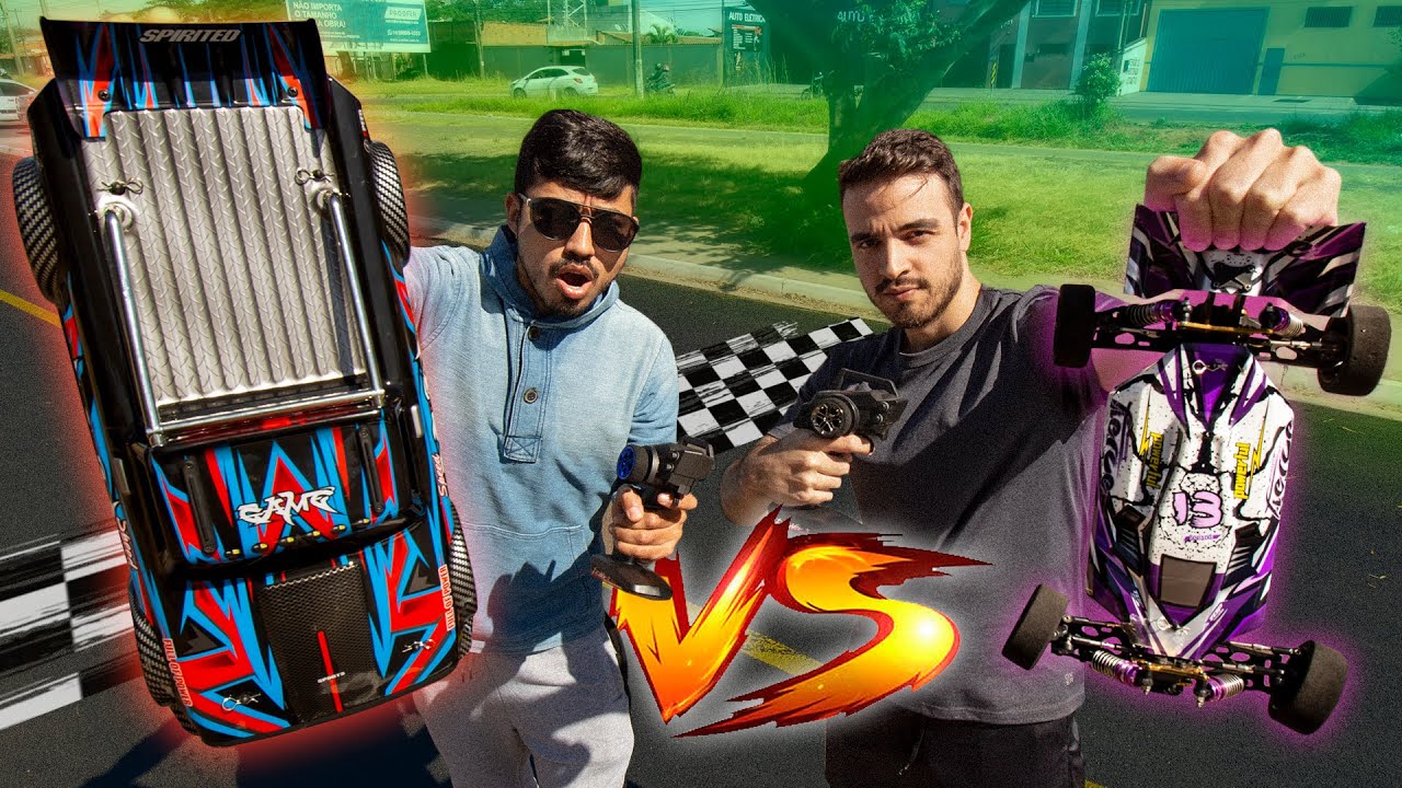 Coloquei PNEUS de Espuma e fui pro RACHA! | Wltoys 104072 vs 124019