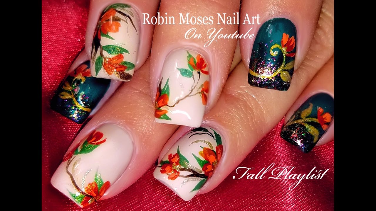 Thanksgiving Nails! | DIY Fall Flower Nail Art Design Tutorial