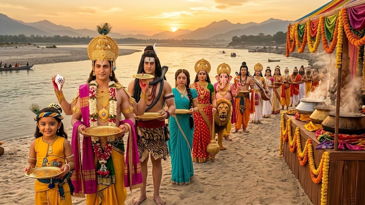 “गोकुल के भंडारे में सभी देवता खुशी-खुशी लाइन में लगे || यशोमती मईया के नंदलाला || Krishan leela