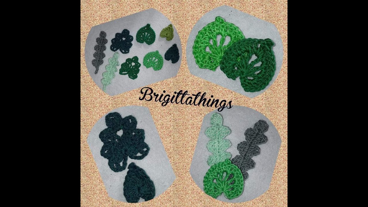 Vari foglie per decorazioni all'uncinetto veloci e facili,riciclaggio cotone