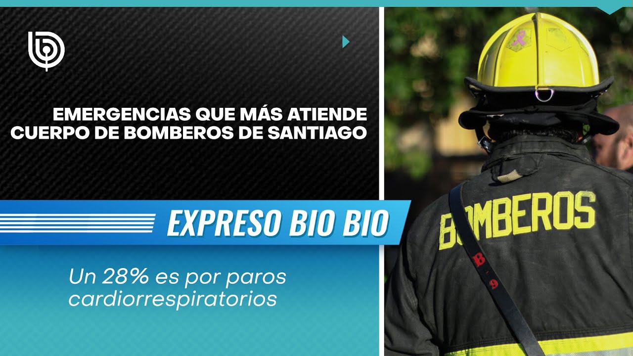 Un 28% son paros cardiorrespiratorios: emergencias que más atiende Cuerpo de Bomberos de Santiago
