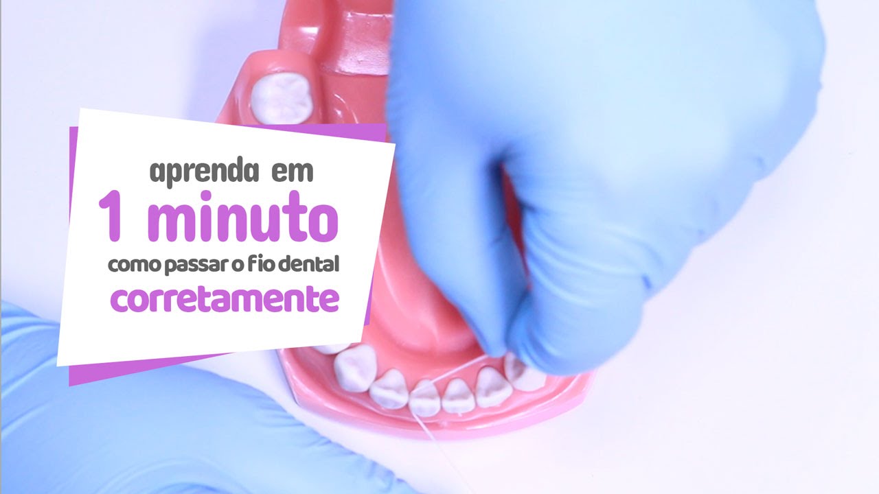 Como passar o fio dental corretamente - Cir Hospital Odontol&oacute;gico