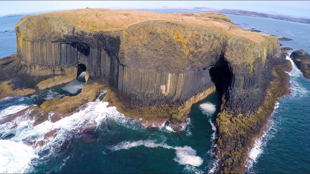 Fingal's Cave shot with DJI Phantom 2 and GoPro
