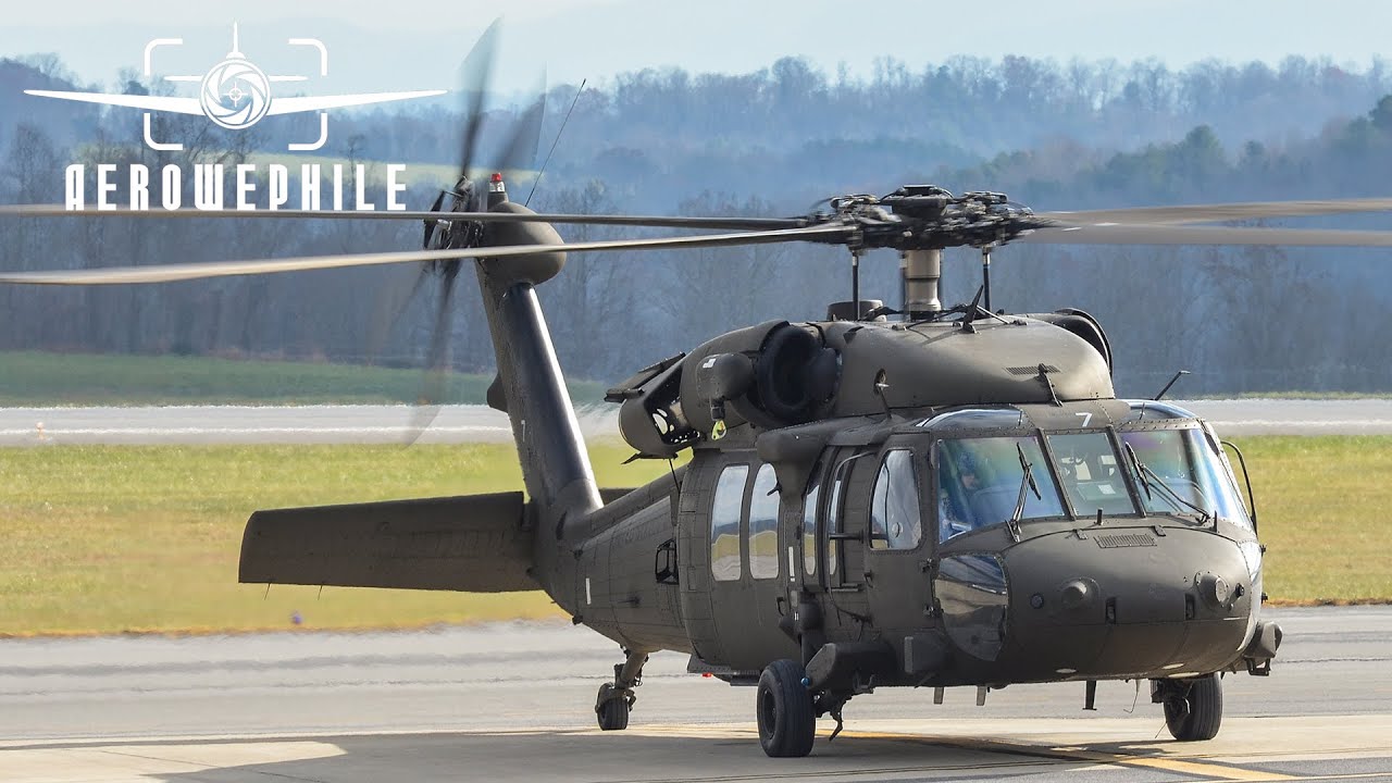 Army National Guard UH-60 Black Hawk Landing, Startup & Takeoff_09Dec20