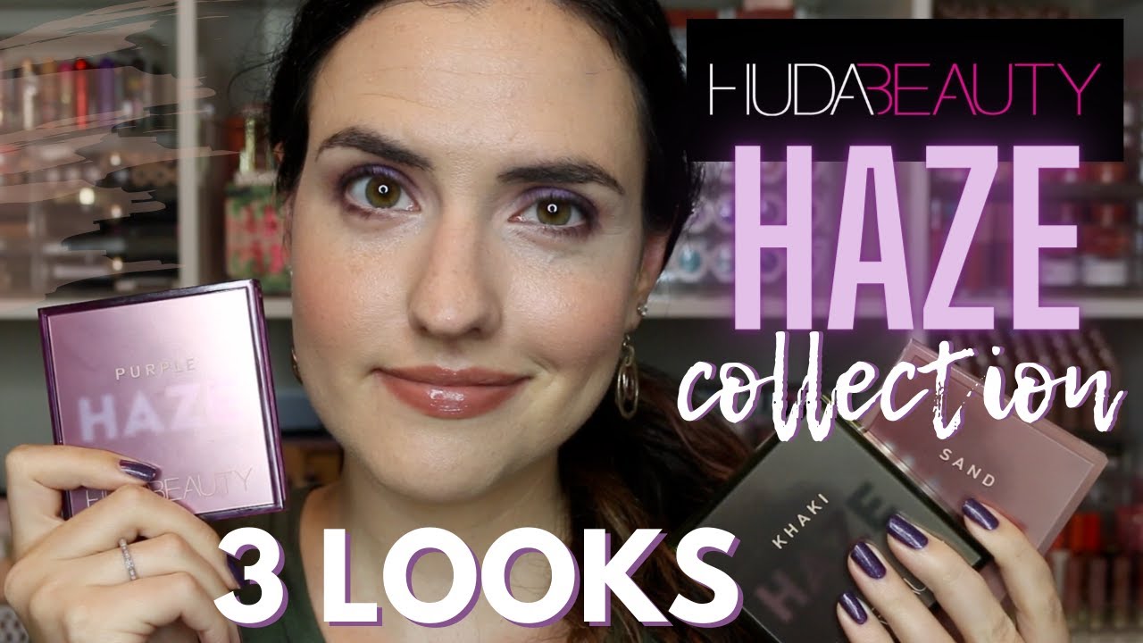 Huda Haze Obsessions Tutorials | 3 Eye Looks with Sand Haze, Purple Haze + Khaki Haze Palettes