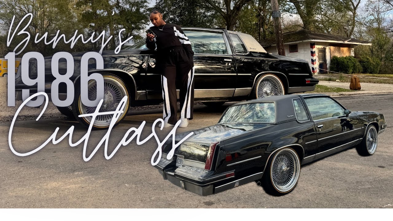 1986 Cutlass Supreme On 20'' All Chrome Spokes And Vogues (G Ride With Bunny)