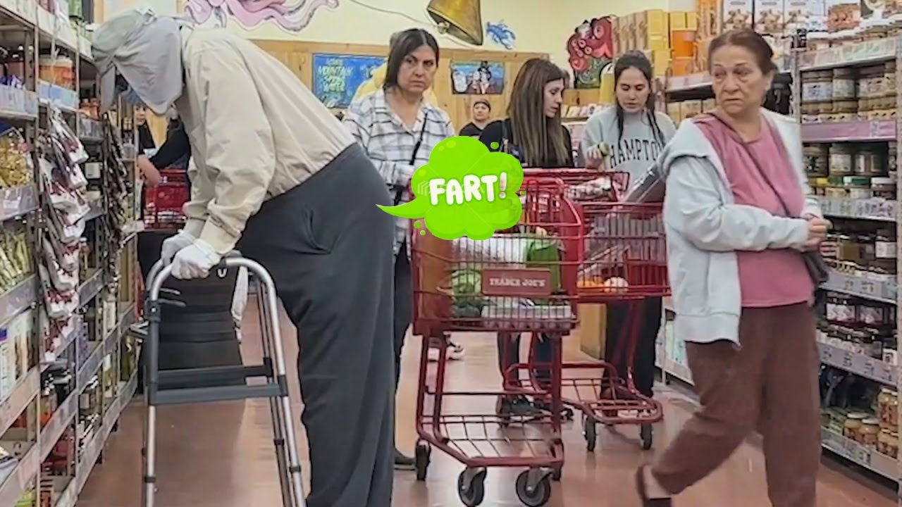 Fat Old Man Farts On Women In The Grocery Store!!!