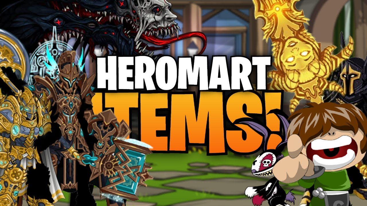 ALL of my HeroMart Items in AQWorlds!