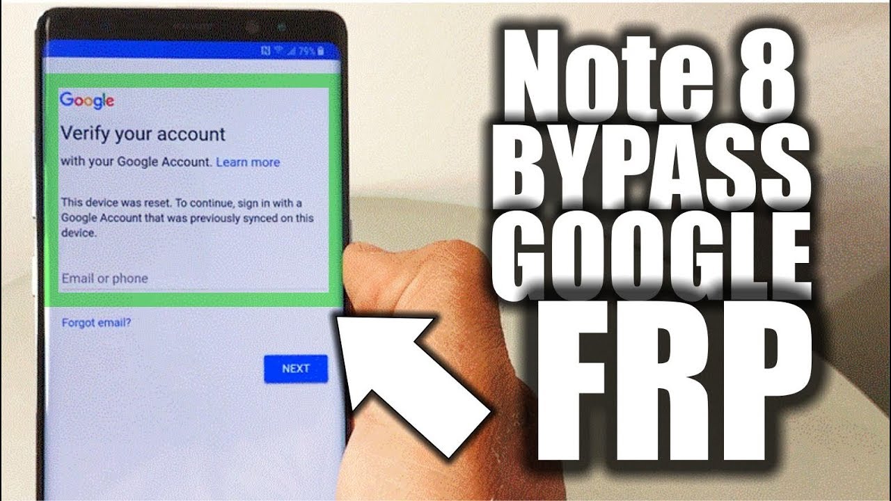 БЕЗ ПК — Разблокировка и обход FRP аккаунта Google — Samsung Galaxy Note 8