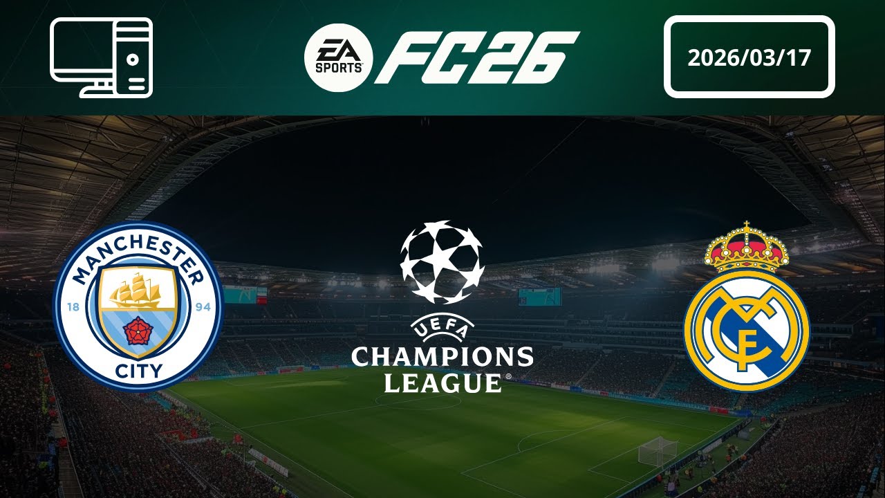 [4K] Manchester City vs Real Madrid - Prediction - 2025-26 UEFA Champions League - EA FC 26