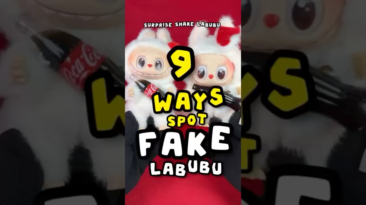 9 Ways Spot FAKE SURPRISE SHAKE Coca-Cola Labubu The Monsters POP MART Plush Blind Box