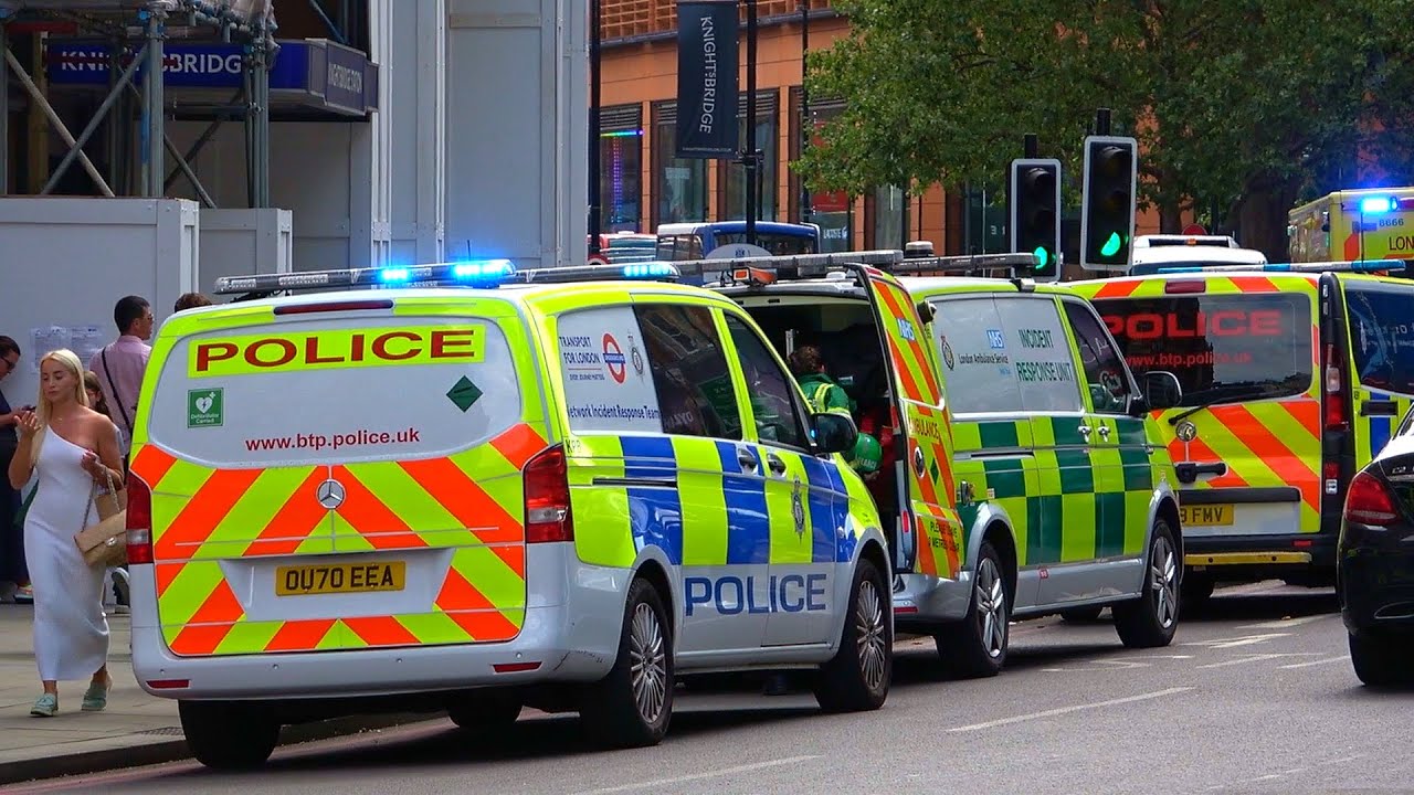 Emergency services respond to casualty on track at busy London tube station
