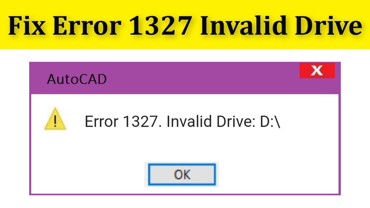 How To Fix Error 1327 || Invalid Drive || When Installing Programs || Windows 10/8/7