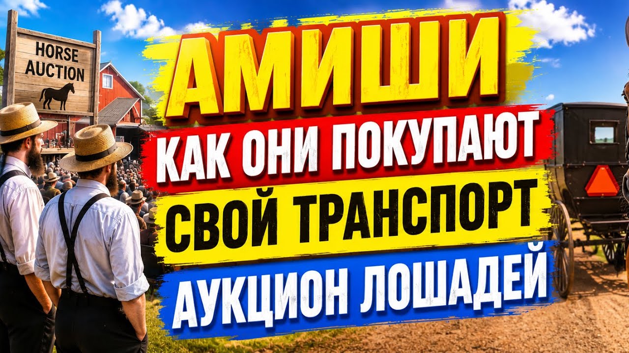 АМИШИ‼️‼️ ГДЕ АМИШИ ПОКУПАЮТ СВОЙ  ТРАНСПОРТ. АУКЦИОН ЛОШАДЕЙ. МОЯ РАБОТА‼️‼️