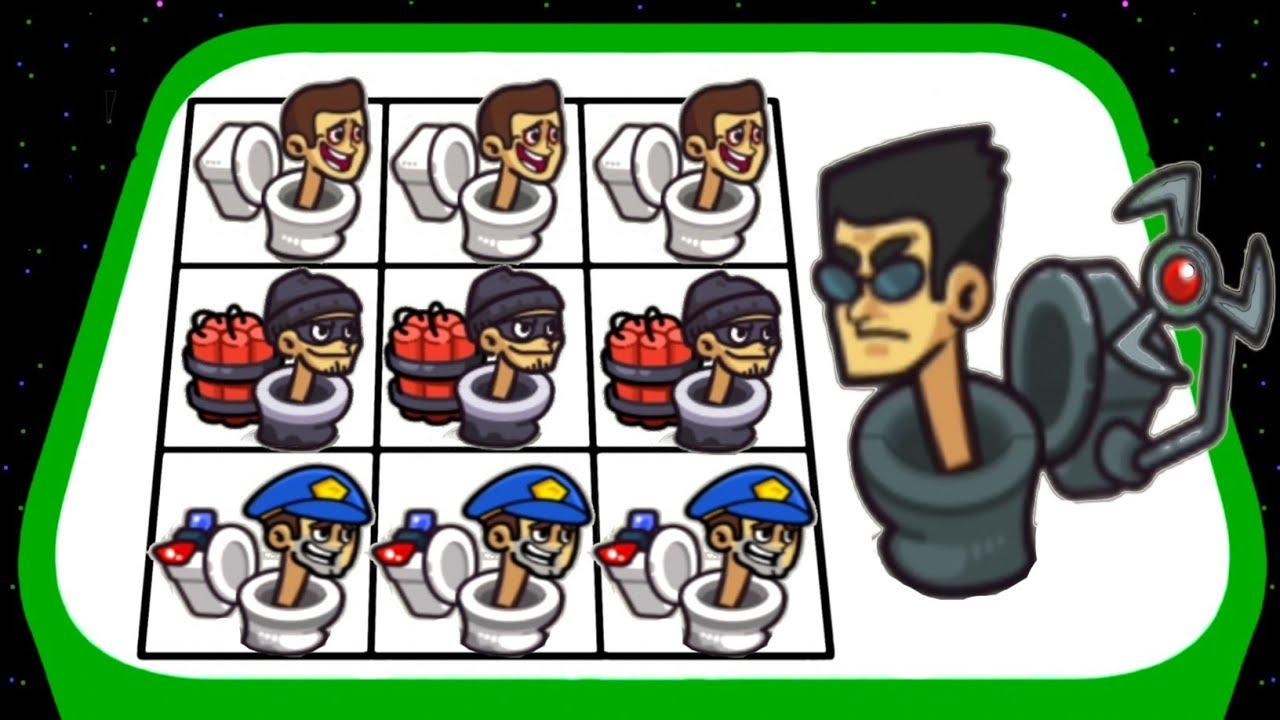 Skibidi Mafia Attack : Merge Toilet Monster V's Titan Speakerman Merge Battle Game