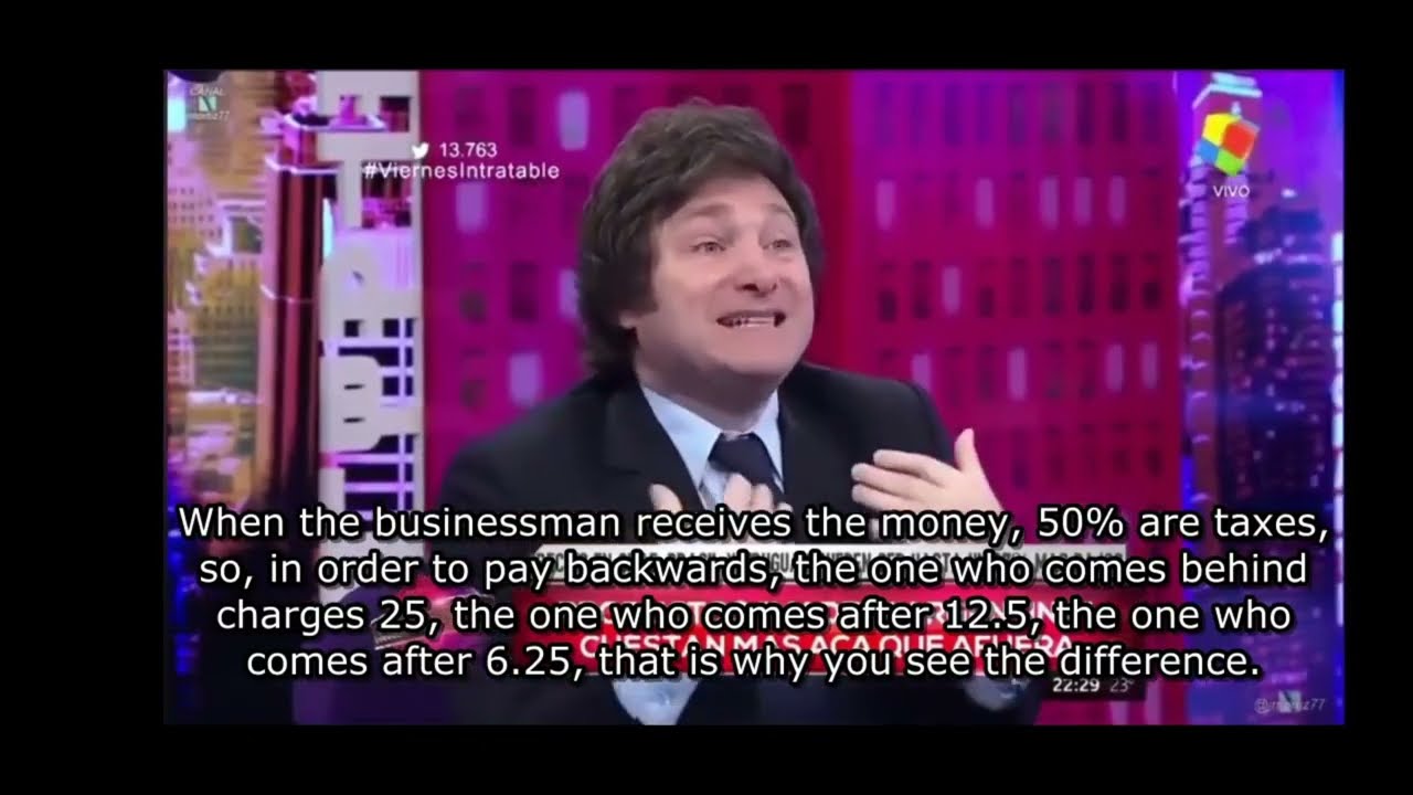 Milei about fiscal pressure, closed economies and Venezuela